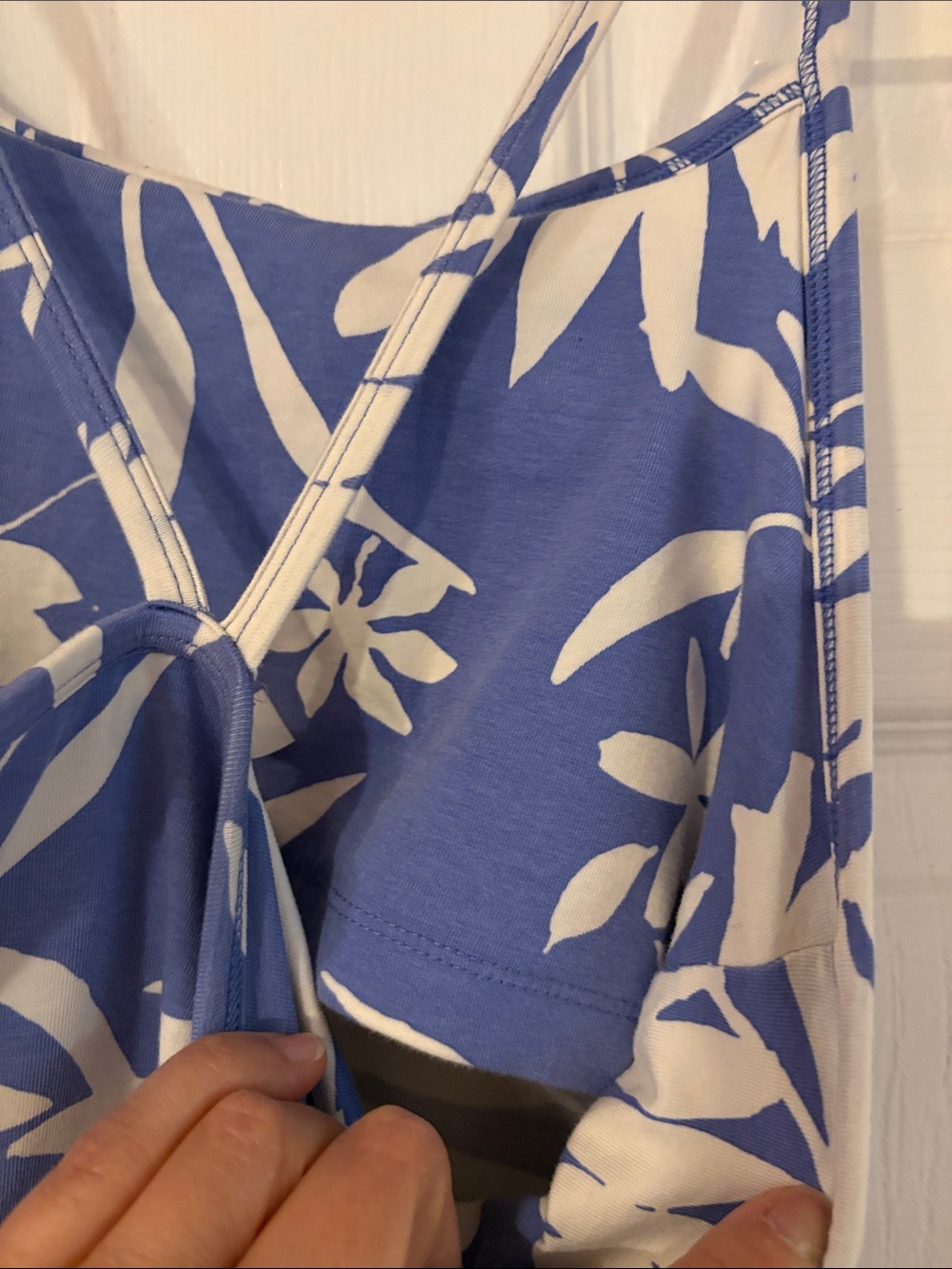 Pact Blue and White Floral Tank Dress - Picture 8 of 9